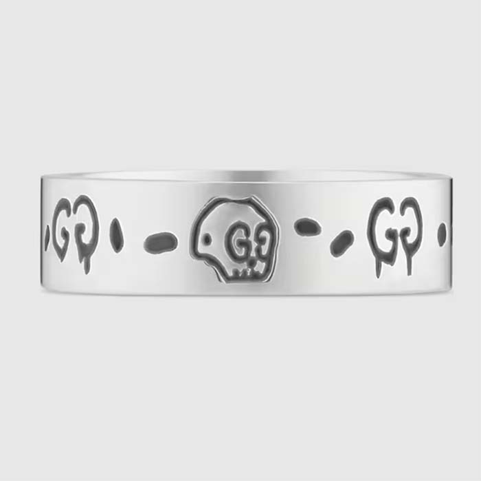 Gucci Unisex GucciGhost Ring Silver Two Cultures Past Present 925 Sterling Silver (4)
