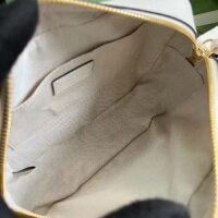 Gucci Women GG Blondie Small Shoulder Bag White Leather Round Interlocking G (10)