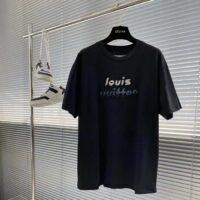 Louis Vuitton LV Men Bead-Embroidered Cotton T-Shirt Show Fit Embroidered Signature (2)