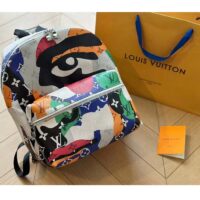 Louis Vuitton LV Unisex Discovery Backpack PM Multicolor Monogram Coated Canvas Cowhide Leather (6)