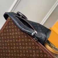 Louis Vuitton LV Unisex Duo Slingbag Black Monogram Coated Canvas Taiga Cowhide Leather (10)