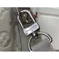 Louis Vuitton LV Unisex Keepall Bandoulière 25 Mineral Gray Embossed Taurillon Monogram Cowhide Leather (7)