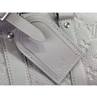 Louis Vuitton LV Unisex Keepall Bandoulière 25 Mineral Gray Embossed Taurillon Monogram Cowhide Leather (7)