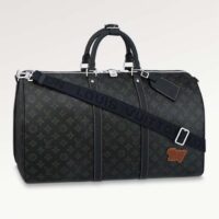 Louis Vuitton LV Unisex Keepall Bandoulière 50 Dark Green Monogram Coated Canvas Cowhide (1)