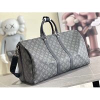 Louis Vuitton LV Unisex Keepall Bandoulière 50 Dark Green Monogram Coated Canvas Cowhide (1)