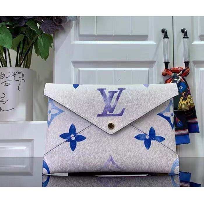 Louis Vuitton LV Unisex Kirigami Pochette Monogram Coated Canvas Printed Grained Cowhide Leather (3)