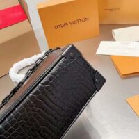 Louis Vuitton LV Unisex Mini Soft Trunk Bag Black Interior Flat External Zipped Pocket (2)