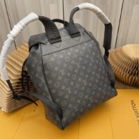 Louis Vuitton LV Unisex Montsouris Backpack Monogram Eclipse Coated Canvas Cowhide Leather (1)