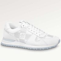 Louis Vuitton LV Unisex Run Away Sneaker White Maxi Damier-Embossed Grained Calf Leather Rubber