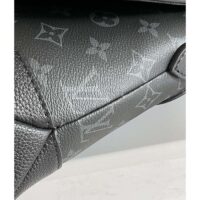 Louis Vuitton LV Unisex Saumur Messenger Monogram Eclipse Coated Canvas Black Leather (3)