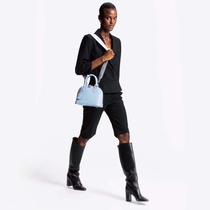 Louis Vuitton LV Women Alma BB Handbag Cloud Blue Epi Grained Smooth Cowhide Leather (2)