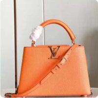 Louis Vuitton LV Women Capucines Mini Abricot Taurillon Leather Cowhide (10)