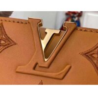 Louis Vuitton LV Women Capucines Mini Handbag Saffron Yellow Calfskin Leather Cowhide Lining (4)