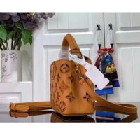 Louis Vuitton LV Women Capucines Mini Handbag Saffron Yellow Calfskin Leather Cowhide Lining (4)