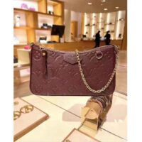 Louis Vuitton LV Women Easy Pouch Wine Red Monogram Empreinte Embossed Grained Cowhide Leather (6)