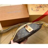 Louis Vuitton LV Women High Rise Monogram Coated Canvas Natural Cowhide Leather (3)