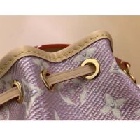 Louis Vuitton LV Women Nano Noé Bucket Bag Pink Monogram Coated Canvas Cowhide Leather (5)