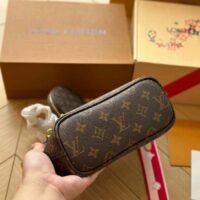 Louis Vuitton LV Women Neverfull BB Peony Pink Monogram Coated Canvas Natural Cowhide Leather (3)