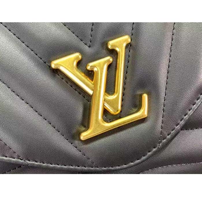 Louis Vuitton LV Women New Wave Chain Bag GM Black Quilted Smooth Calf Leather (9)