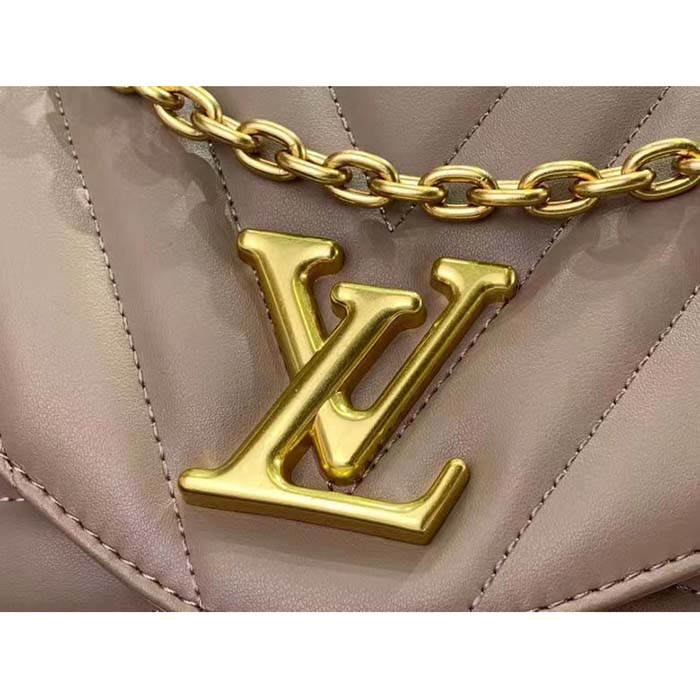 Louis Vuitton LV Women New Wave Chain Bag GM Dark Taupe Quilted Smooth Calf Leather (3)
