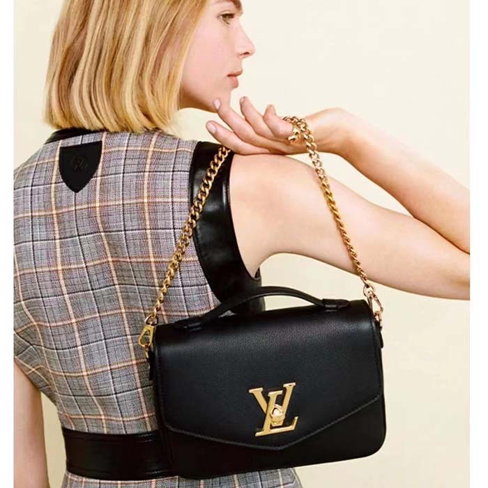 Louis Vuitton LV Women Oxford Black Grained Calf Leather Microfiber Lining (12)