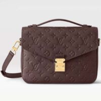 Louis Vuitton LV Women Pochette Métis Wine Red Monogram Empreinte Embossed Grained Cowhide Leather (9)