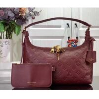 Louis Vuitton LV Women Sac Sport Wine Red Monogram Empreinte Embossed Grained Cowhide Leather (1)