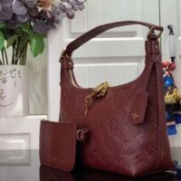 Louis Vuitton LV Women Sac Sport Wine Red Monogram Empreinte Embossed Grained Cowhide Leather (1)