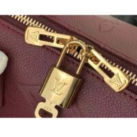 Louis Vuitton LV Women Speedy Bandoulière 25 Wine Red Monogram Empreinte Embossed Grained Cowhide Leather (1)