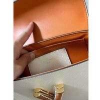 Louis Vuitton LV Women Twist MM Beige White Brown Grained Leather Cowhide (2)