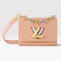 Louis Vuitton LV Women Twist PM Pink Epi Grained Leather Cowhide Lock (2)