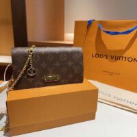 Louis Vuitton LV Women Wallet On Chain Lily Monogram Coated Canvas Flap Closure (10)