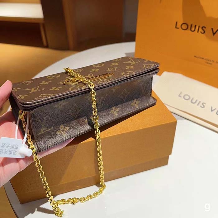 Louis Vuitton LV Women Wallet On Chain Lily Monogram Coated Canvas Flap Closure (3)