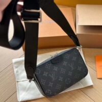 Louis Vuitton Unisex LV Alpha Wearable Wallet Monogram Eclipse Coated Canvas Cowhide Leather (5)