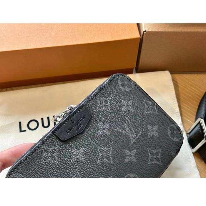 Louis Vuitton Unisex LV Alpha Wearable Wallet Monogram Eclipse Coated Canvas Cowhide Leather (4)
