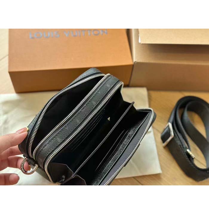 Louis Vuitton Unisex LV Alpha Wearable Wallet Monogram Eclipse Coated Canvas Cowhide Leather (7)
