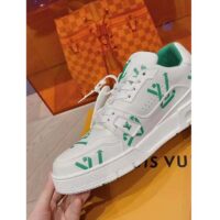 Louis Vuitton Unisex LV Trainer Sneaker Green Mix Sustainable Materials Recycled Polyester (8)