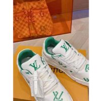 Louis Vuitton Unisex LV Trainer Sneaker Green Mix Sustainable Materials Recycled Polyester (8)