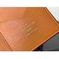 Louis Vuitton Unisex LV Vertical Compact Wallet Black Arizona Beige Taurillon Leather (6)