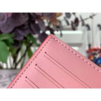 Louis Vuitton Unisex LV Vertical Compact Wallet Dragon Fruit Pink Taurillon Leather (2)