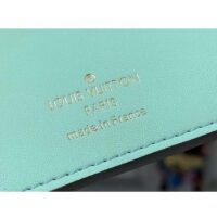 Louis Vuitton Unisex LV Vertical Wallet Beige Blue Taurillon Calf-Leather Sliding Capucines Closure (6)