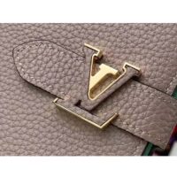 Louis Vuitton Unisex LV Vertical Wallet Beige Blue Taurillon Calf-Leather Sliding Capucines Closure (6)