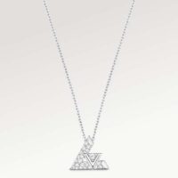 Louis Vuitton Unisex LV Volt One Pendant White Gold 36 Diamonds 0.16 CT