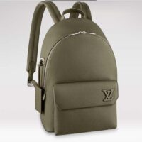 Louis Vuitton Unisex Takeoff Backpack Khaki LV Aerogram Cowhide Leather Textile Lining (3)