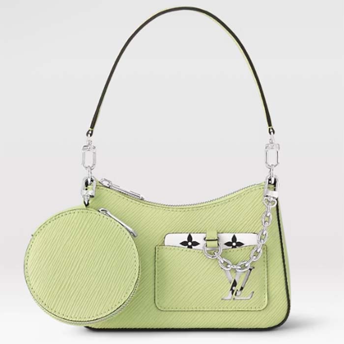 Louis Vuitton Women LV Marellini Handbag Vert Noto Green Epi Grained Smooth Cowhide Leather