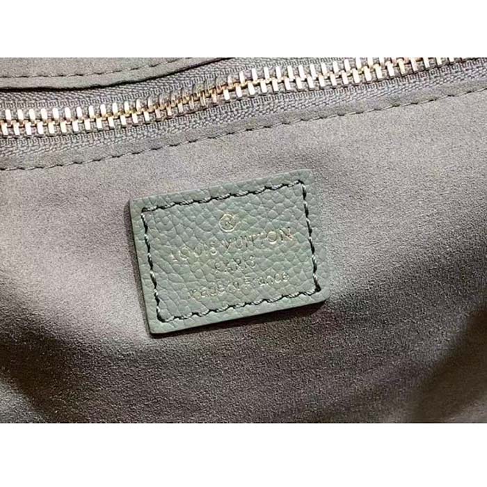 Louis Vuitton Women LV Neverfull MM Light Khaki Cream Monogram Empreinte Embossed Grained Cowhide Leather (7)