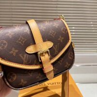 Louis Vuitton Women LV Saumur BB Monogram Coated Canvas Natural Cowhide Magnetic Closure (11)