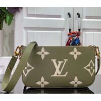 Louis Vuitton Women Multi Pochette Accessoires Light Khaki Cream Monogram Empreinte Embossed Grained Cowhide Leather ( (9)