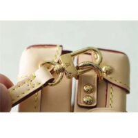 Louis Vuitton Women Petite Malle Beige Monogram Coated Canvas Cowhide Leather Sheepskin (3)