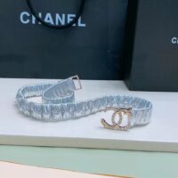 Chanel CC Women Belt Lambskin Gold-Tone Metal Strass Silver (5)